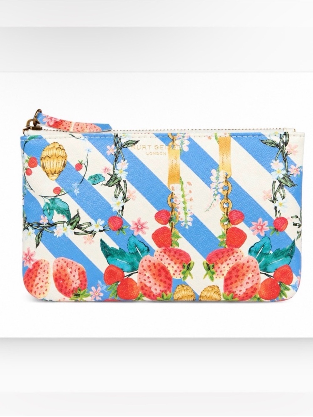 Kurt Geiger Clear Tote with Strawberry Print And Matching Pouch - Picture 5 of 5